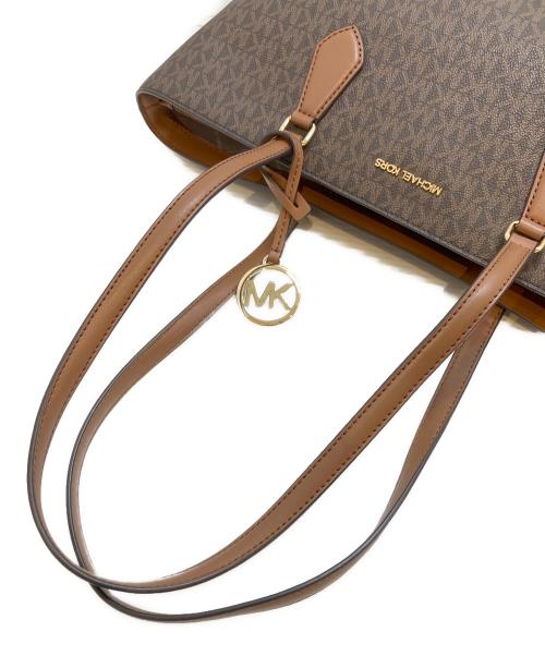 MICHAEL KORS（マイケルコース）MICHAEL KORS (マイケルコース) SHEILA ミッドファスナー トート ラージ/シグネチャートートバッグ ブラウン サイズ:表記なしの古着・服飾アイテム