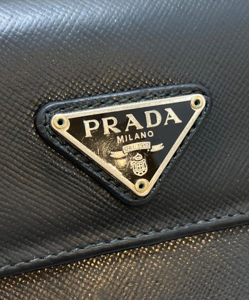 PRADA（プラダ）PRADA (プラダ) サフィアーノメタルジップレザー長財布 ブラック サイズ:表記なしの古着・服飾アイテム