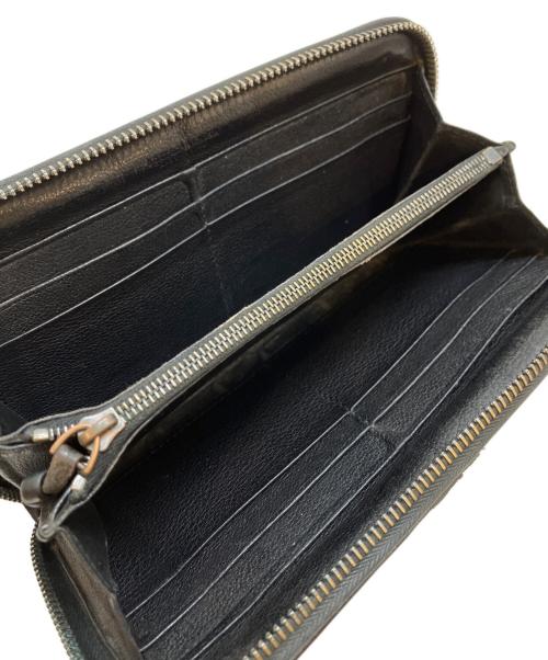 BOTTEGA VENETA（ボッテガベネタ）BOTTEGA VENETA (ボッテガベネタ) イントレチャート ラウンドジップ ウォレット ブラック サイズ:表記なしの古着・服飾アイテム