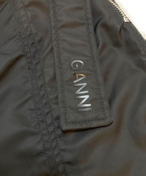GANNI（ガニー）GANNI (ガニー) ナイロンデザインスカート ブラック サイズ:38の古着・服飾アイテム