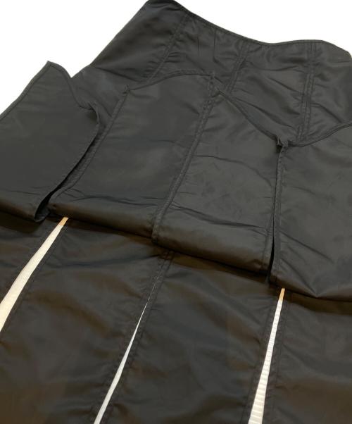 GANNI（ガニー）GANNI (ガニー) ナイロンデザインスカート ブラック サイズ:38の古着・服飾アイテム