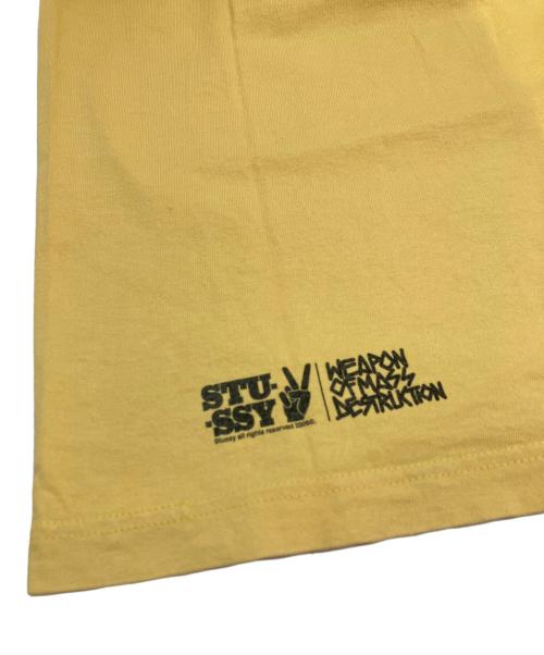 stussy（ステューシー）stussy (ステューシー) スケートボードプリントTシャツ イエロー サイズ:Sの古着・服飾アイテム