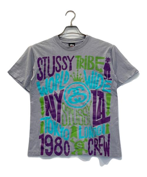stussy（ステューシー）stussy (ステューシー) World Wide TEE グレー サイズ:Sの古着・服飾アイテム