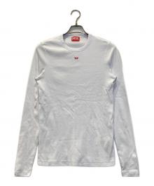 DIESEL（ディーゼル）の古着「リブ長袖Tシャツ」｜ホワイト
