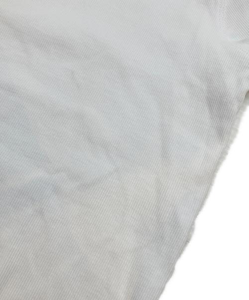DIESEL（ディーゼル）DIESEL (ディーゼル) リブ長袖Tシャツ ホワイト サイズ:Ⅼの古着・服飾アイテム