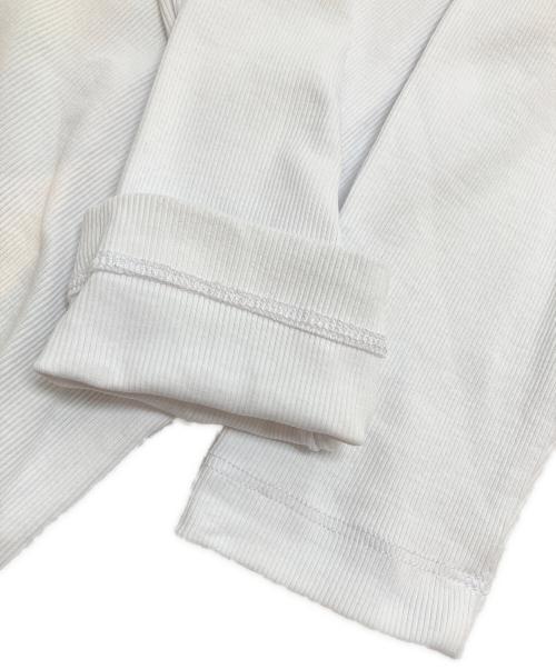 DIESEL（ディーゼル）DIESEL (ディーゼル) リブ長袖Tシャツ ホワイト サイズ:Ⅼの古着・服飾アイテム