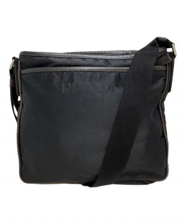 中古・古着通販】PRADA (プラダ) ナイロンショルダーバッグ ブラック