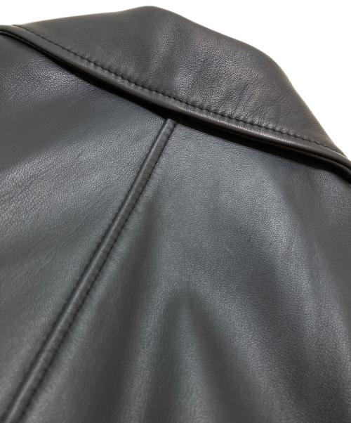 nano・universe（ナノ・ユニバース）nano・universe (ナノ・ユニバース) sheepskin double riders jacket ブラック サイズ:38の古着・服飾アイテム