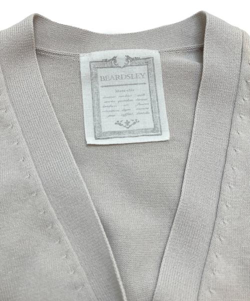 BEARDSLEY（ビアズリー）BEARDSLEY (ビアズリー) パールボタンカーディガン ベージュ サイズ:FREEの古着・服飾アイテム