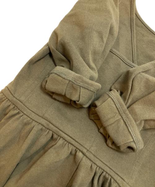 MES VACANCES（ミヴァコンス）mes vacances (ミヴァコンス) Organic cotton カットドレス カーキ サイズ:Free 未使用品の古着・服飾アイテム
