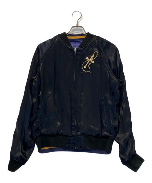 DENIME（ドゥニーム）DENIME (ドゥニーム) 天使と悪魔/リバーシブルスカジャン ネイビー×ブルー サイズ:42の古着・服飾アイテム