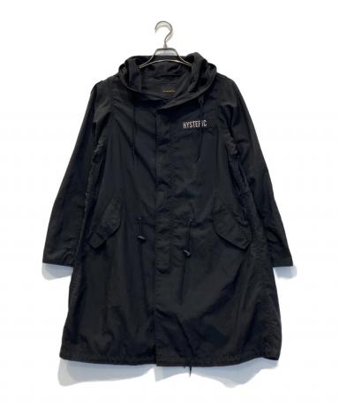 dr1 HYSTERIC GLAMOUR モッズコート 黒 レディースL相当 中古・古着通販】Hysteric Glamour (ヒステリックグラマー) ナイロン