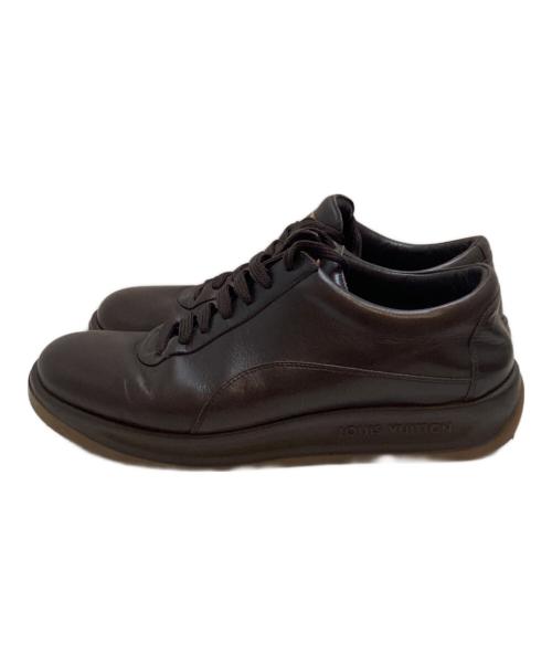 LOUIS VUITTON（ルイ ヴィトン）LOUIS VUITTON (ルイ ヴィトン) レザーローカットスニーカー ブラウン サイズ:7 1/2の古着・服飾アイテム