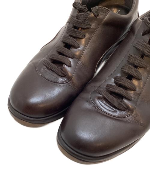 LOUIS VUITTON（ルイ ヴィトン）LOUIS VUITTON (ルイ ヴィトン) レザーローカットスニーカー ブラウン サイズ:7 1/2の古着・服飾アイテム