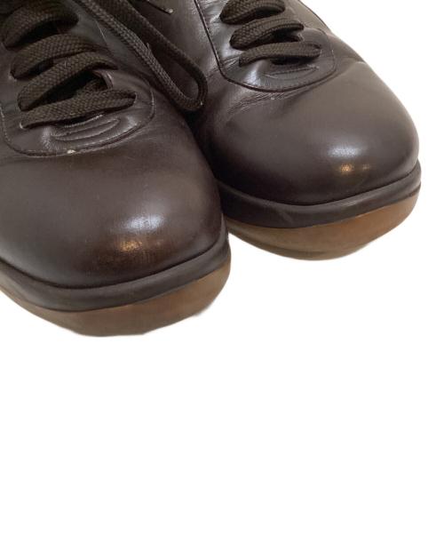 LOUIS VUITTON（ルイ ヴィトン）LOUIS VUITTON (ルイ ヴィトン) レザーローカットスニーカー ブラウン サイズ:7 1/2の古着・服飾アイテム