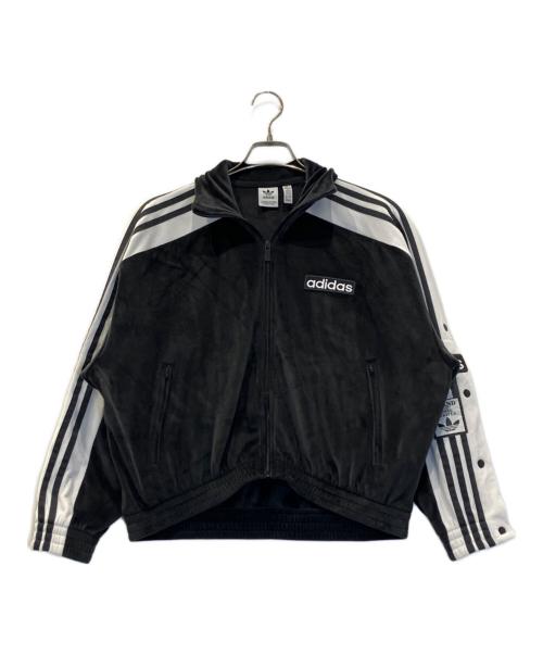 adidas（アディダス）adidas (アディダス) ベロア トラックトップ ブラック サイズ:Mの古着・服飾アイテム