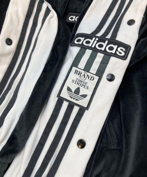 adidas（アディダス）adidas (アディダス) ベロア トラックトップ ブラック サイズ:Mの古着・服飾アイテム