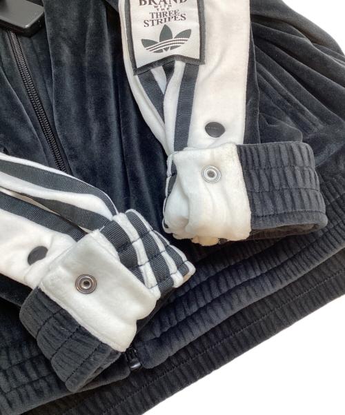 adidas（アディダス）adidas (アディダス) ベロア トラックトップ ブラック サイズ:Mの古着・服飾アイテム