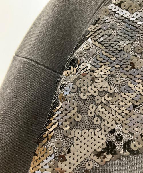 LOUIS VUITTON（ルイ ヴィトン）LOUIS VUITTON (ルイ ヴィトン) モノグラムスパンコール カシミヤ/シルク混 ベルト付 ニットワンピース ブラック サイズ:XSの古着・服飾アイテム
