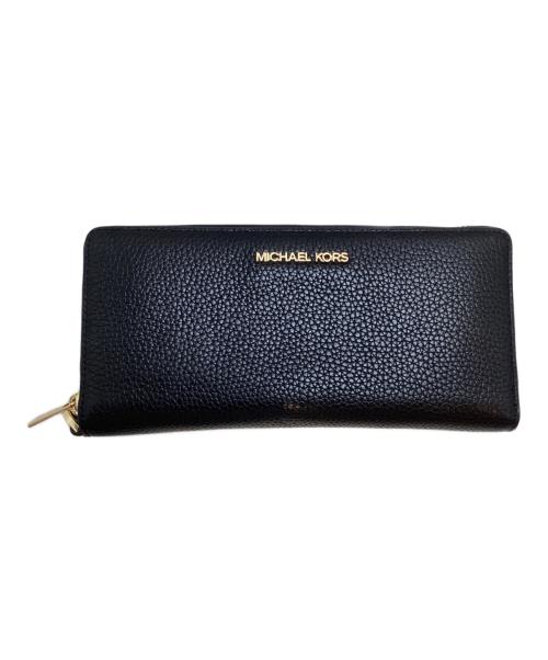 MICHAEL KORS（マイケルコース）MICHAEL KORS (マイケルコース) ジップアラウンド コンチネンタル ウォレット ブラックの古着・服飾アイテム