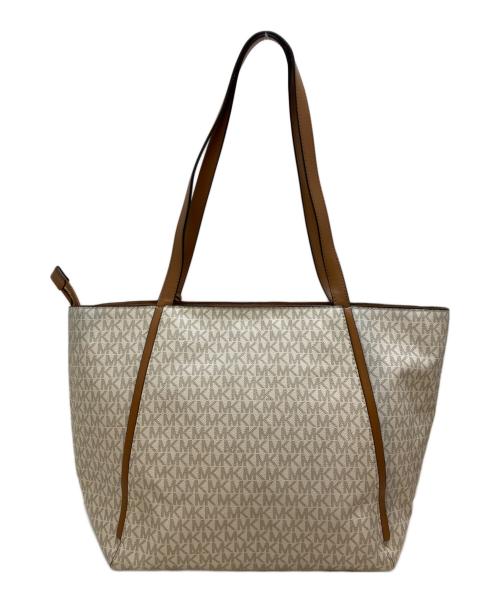 MICHAEL KORS（マイケルコース）MICHAEL KORS (マイケルコース) Whitney Large Logo Tote Bag ホワイト サイズ:表記なしの古着・服飾アイテム