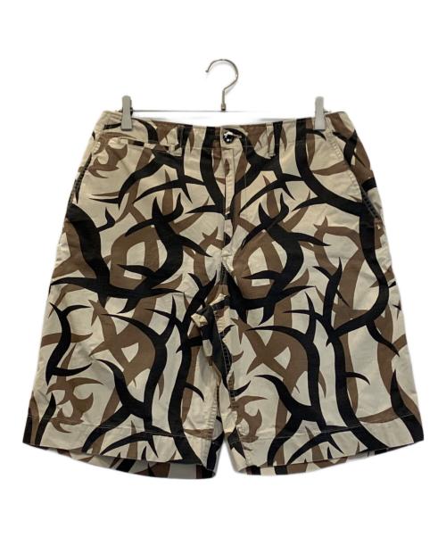 A BATHING APE（アベイシングエイプ）A BATHING APE (アベイシングエイプ) トライバルカモハーフパンツ ブラウン サイズ:Lの古着・服飾アイテム