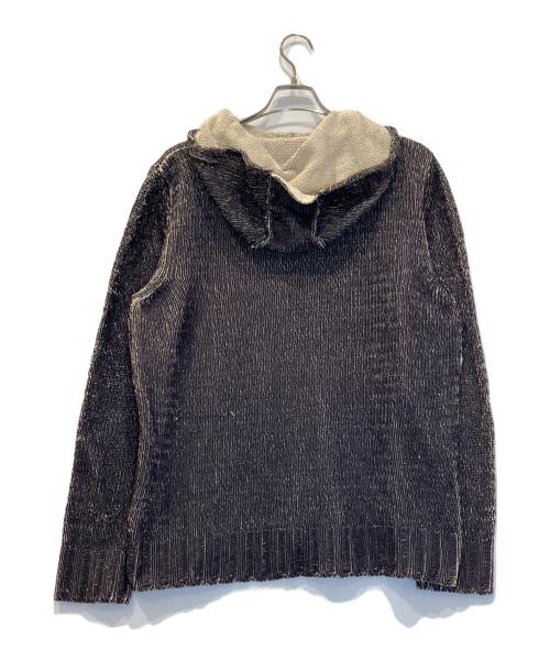 STONE ISLAND（ストーンアイランド）STONE ISLAND (ストーンアイランド) Sublimation Chenille Knit Hoodie ブラック サイズ:XLの古着・服飾アイテム