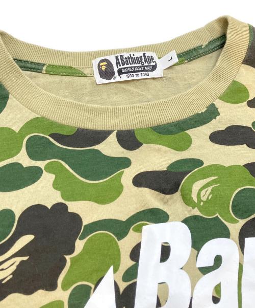 A BATHING APE（アベイシングエイプ）A BATHING APE (アベイシングエイプ) ABC CAMO BAPE STA LS TEE グリーン サイズ:Lの古着・服飾アイテム