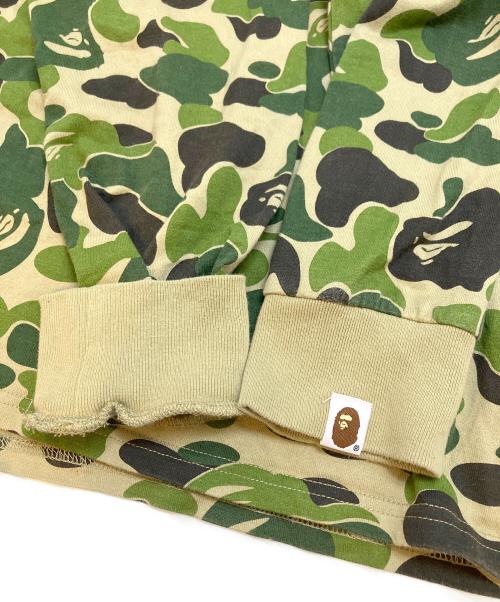 A BATHING APE（アベイシングエイプ）A BATHING APE (アベイシングエイプ) ABC CAMO BAPE STA LS TEE グリーン サイズ:Lの古着・服飾アイテム