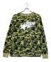 A BATHING APE（アベイシングエイプ）の古着「ABC CAMO BAPE STA LS TEE」｜グリーン