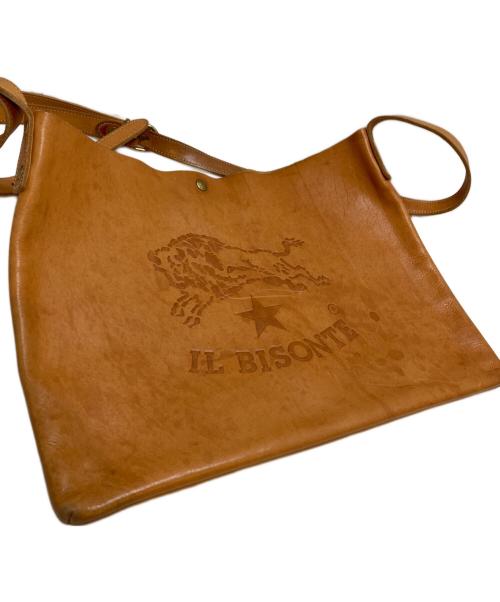 IL BISONTE（イル ビゾンテ）IL BISONTE (イル ビゾンテ) ビッグロゴ2WAYショルダー ブラウン サイズ:表記なしの古着・服飾アイテム