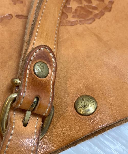 IL BISONTE（イル ビゾンテ）IL BISONTE (イル ビゾンテ) ビッグロゴ2WAYショルダー ブラウン サイズ:表記なしの古着・服飾アイテム