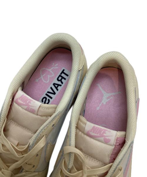 NIKE（ナイキ）NIKE (ナイキ) Travis Scott (トラヴィススコット) Air Jordan 1 Retro Low OG アイボリー×ピンク サイズ:US11.5/UK10.5/EUR45.5/29.5cmの古着・服飾アイテム