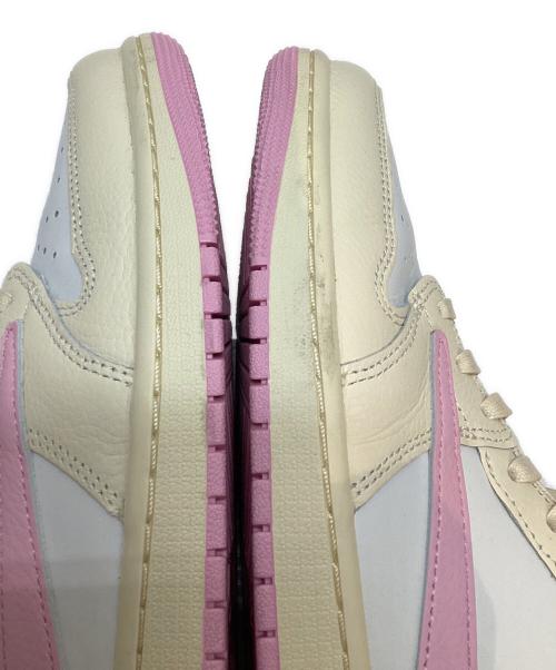 NIKE（ナイキ）NIKE (ナイキ) Travis Scott (トラヴィススコット) Air Jordan 1 Retro Low OG アイボリー×ピンク サイズ:US11.5/UK10.5/EUR45.5/29.5cmの古着・服飾アイテム
