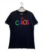 Vivienne Westwood×CHAOSヴィヴィアンウエストウッド×カオス）の古着「オーブロゴプリントTシャツ」｜ブラック