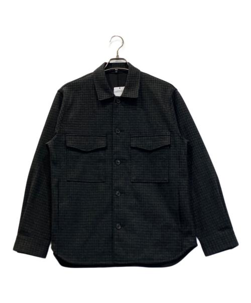 PLST（プラステ）PLST (プラステ) プレシャスニットメルトンシャツブルゾン ブラック サイズ:M 未使用品の古着・服飾アイテム