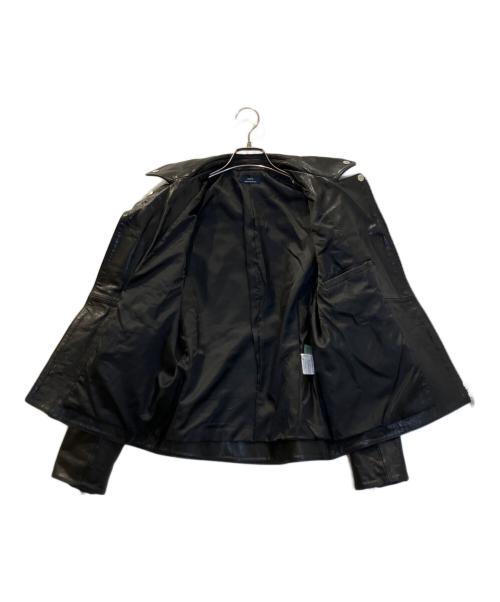 ITEMS URBAN RESEARCH（アイテムズ アーバンリサーチ）ITEMS URBAN RESEARCH (アイテムズ アーバンリサーチ) ゴートレザーダブルライダースジャケット ブラック サイズ:Mの古着・服飾アイテム