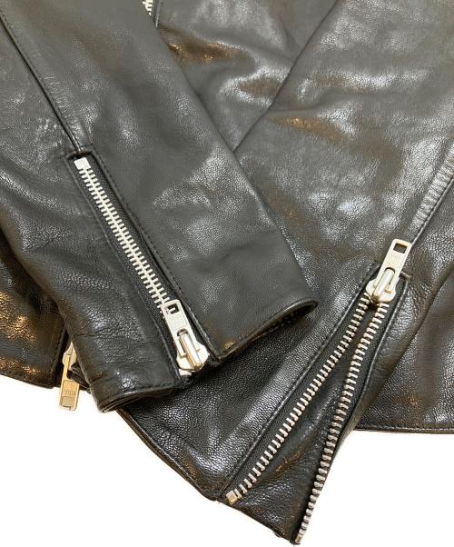 ITEMS URBAN RESEARCH（アイテムズ アーバンリサーチ）ITEMS URBAN RESEARCH (アイテムズ アーバンリサーチ) ゴートレザーダブルライダースジャケット ブラック サイズ:Mの古着・服飾アイテム