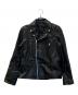 ITEMS URBAN RESEARCH（アイテムズ アーバンリサーチ）の古着「ゴートレザーダブルライダースジャケット」｜ブラック