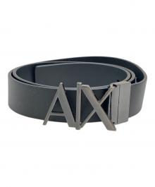 ARMANI EXCHANGE（アルマーニ エクスチェンジ）の古着「レザーベルト」｜ブラック