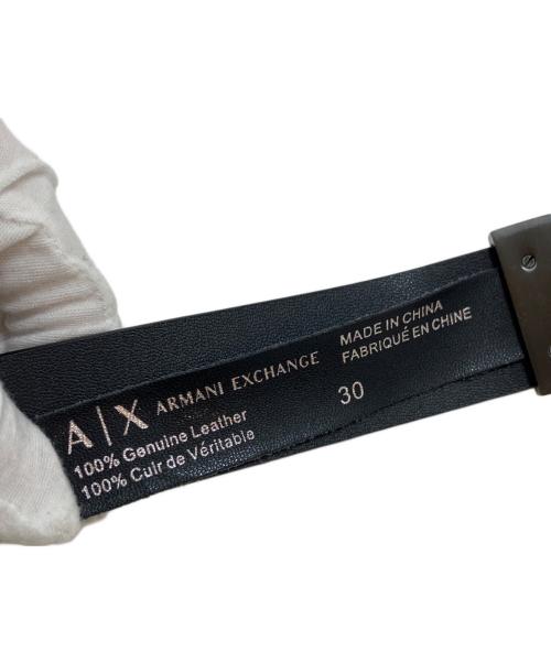 ARMANI EXCHANGE（アルマーニ エクスチェンジ）ARMANI EXCHANGE (アルマーニ エクスチェンジ) レザーベルト ブラック サイズ:サイズ30の古着・服飾アイテム