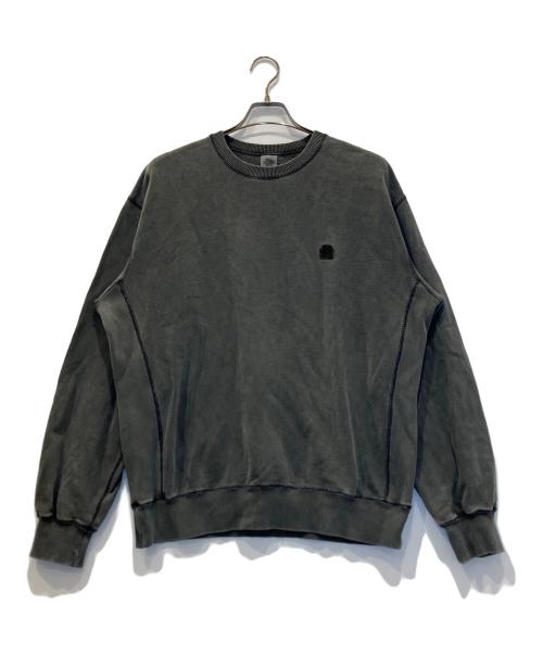 THE BLACK EYE PATCH（ブラックアイパッチ）THE BLACK EYE PATCH (ブラックアイパッチ) SMALL OG LABEL PIGMENT DYDED CREW SWEAT グレー サイズ:Lの古着・服飾アイテム