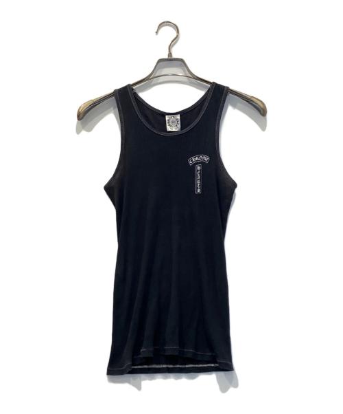 CHROME HEARTS（クロムハーツ）CHROME HEARTS (クロムハーツ) Tバーロゴプリントタンクトップ ブラック サイズ:Sの古着・服飾アイテム