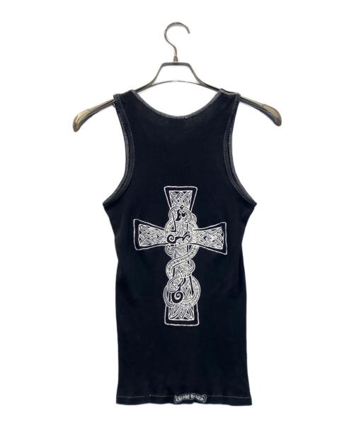 CHROME HEARTS（クロムハーツ）CHROME HEARTS (クロムハーツ) Tバーロゴプリントタンクトップ ブラック サイズ:Sの古着・服飾アイテム