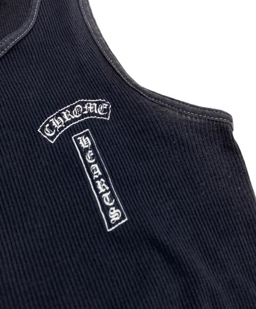 CHROME HEARTS（クロムハーツ）CHROME HEARTS (クロムハーツ) Tバーロゴプリントタンクトップ ブラック サイズ:Sの古着・服飾アイテム