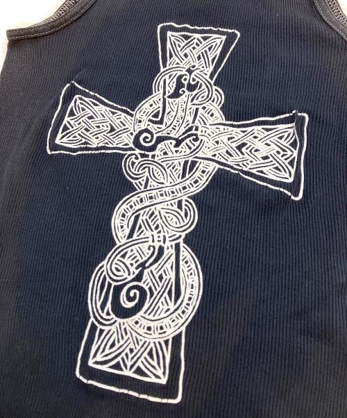 CHROME HEARTS（クロムハーツ）CHROME HEARTS (クロムハーツ) Tバーロゴプリントタンクトップ ブラック サイズ:Sの古着・服飾アイテム