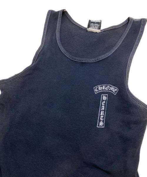 CHROME HEARTS（クロムハーツ）CHROME HEARTS (クロムハーツ) Tバーロゴプリントタンクトップ ブラック サイズ:Sの古着・服飾アイテム