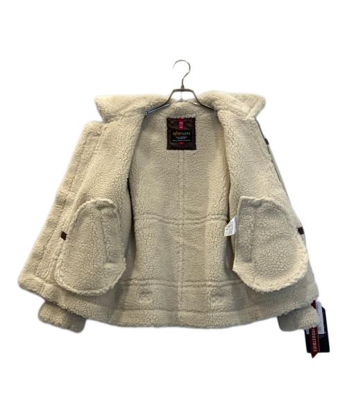 ALPHA（アルファ）ALPHA (アルファ) B-3フェイクムートンジャケット アイボリー サイズ:S 未使用品の古着・服飾アイテム