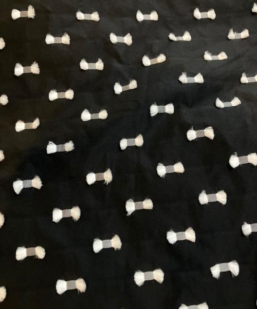 UNITED ARROWS（ユナイテッドアローズ）UNITED ARROWS (ユナイテッドアローズ) リボン カットジャカード コンビ ワンピース ブラック サイズ:36の古着・服飾アイテム