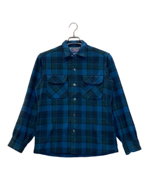 PENDLETON（ペンドルトン）PENDLETON (ペンドルトン) 60‘s長袖ボードシャツ ブルー サイズ:Sの古着・服飾アイテム